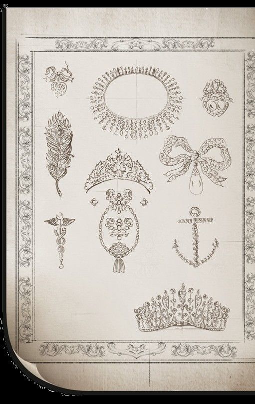 1893年英国皇家赠予即将加冕的玛丽的结婚礼物手绘图